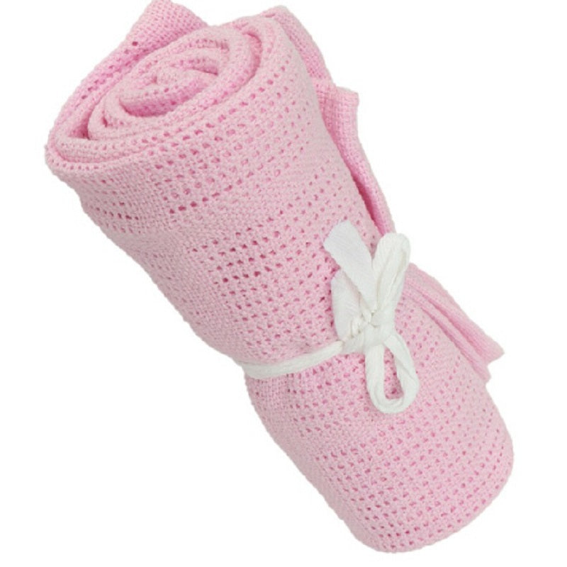 Soft Cotton Cellular Baby Blanket