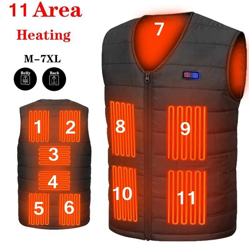 Winter five heating clothing intelligent heating vest warm clothing USB charging electric vest jacket