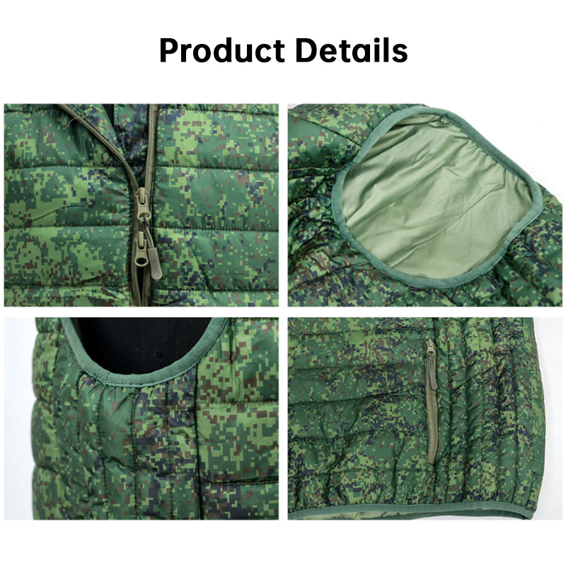 Cold War Era Gorka Anorak Camo Vest - Russian KLMK Pattern Field Jacket, Lightweight Cotton, Sleeveless Combat Smock