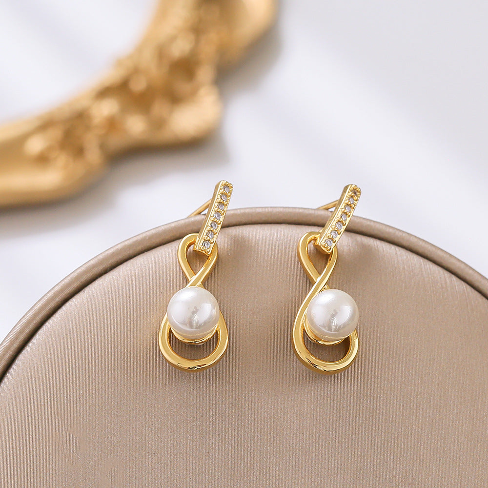 Korean Style S925 Silver Pearl Earrings for Women