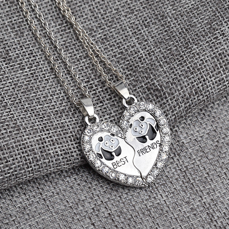 Best Friends Panda Pendant Necklace Set for BFFs