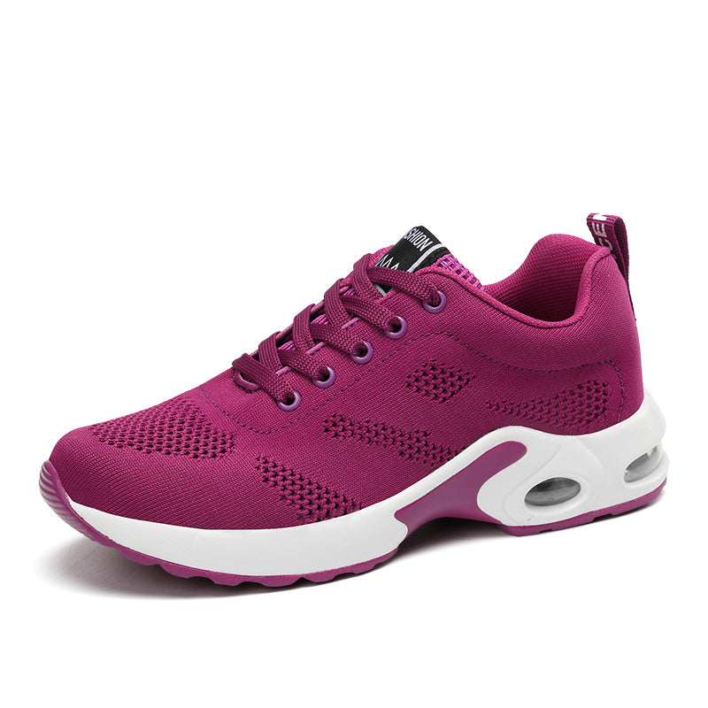 Breathable Women's Flat Sports Running Shoes with Air Cushion