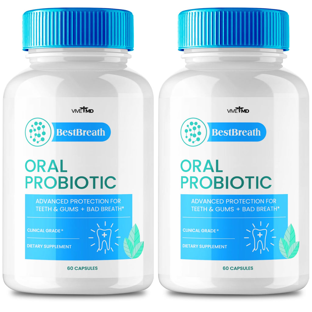 Best Breath Oral Probiotic - Best Breath Dental Probiotic for Teeth and Gums - Best Breath Advanced Supplement Pills for Healthier Teeth Gums & Bad Breath BestBreathe Oral Probiotic Reviews (2 Pack)