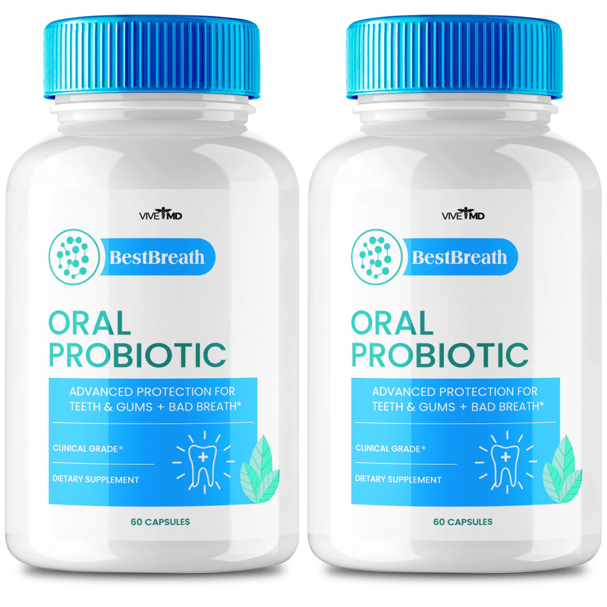 Best Breath Oral Probiotic - Best Breath Dental Probiotic for Teeth and Gums - Best Breath Advanced Supplement Pills for Healthier Teeth Gums & Bad Breath BestBreathe Oral Probiotic Reviews (2 Pack)