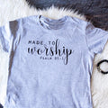 MADE TO Worship Letter Print Short Sleeve T-Shirt
