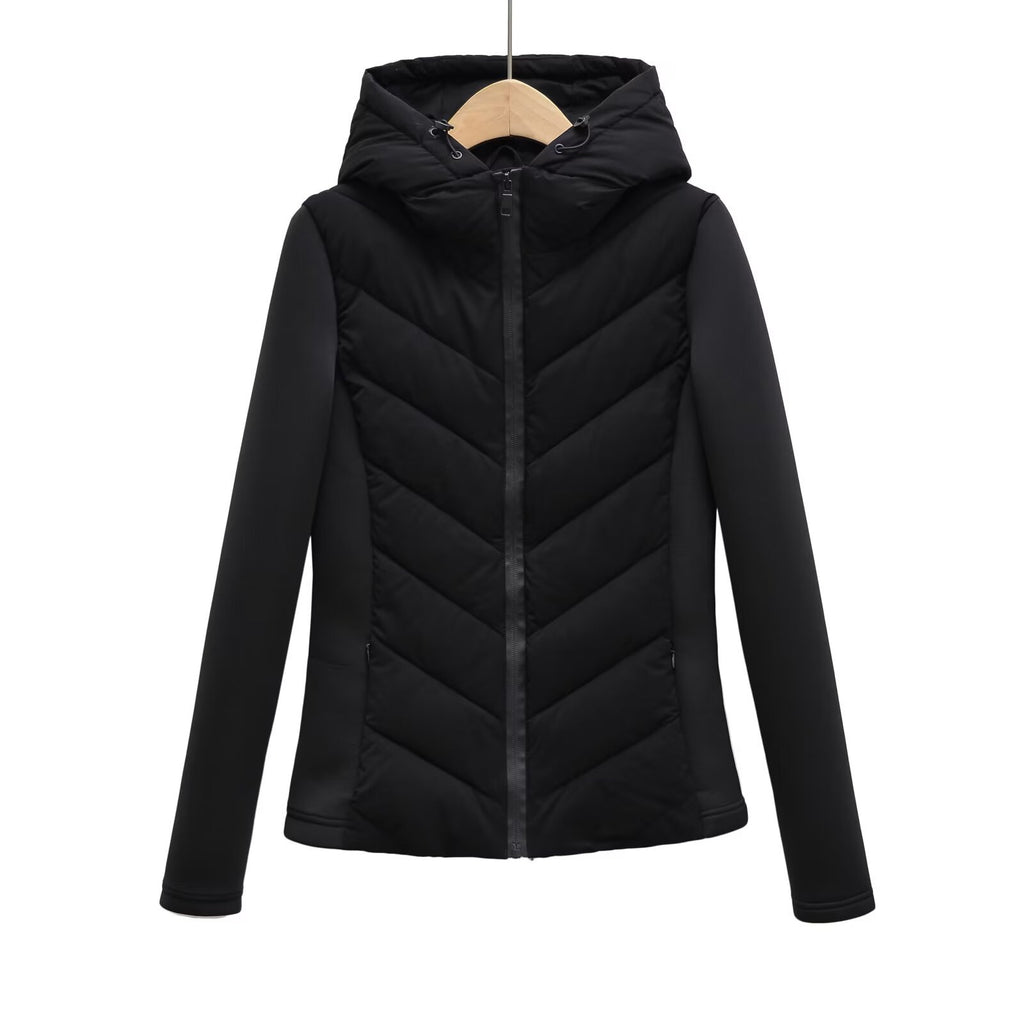 Slim Fit Lightweight Cotton Jacket with Hood for Women