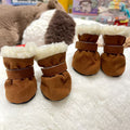 Small Dog Winter Boots, Waterproof Anti-Skid Paw Protectors for Chihuahua Teddy Puppy