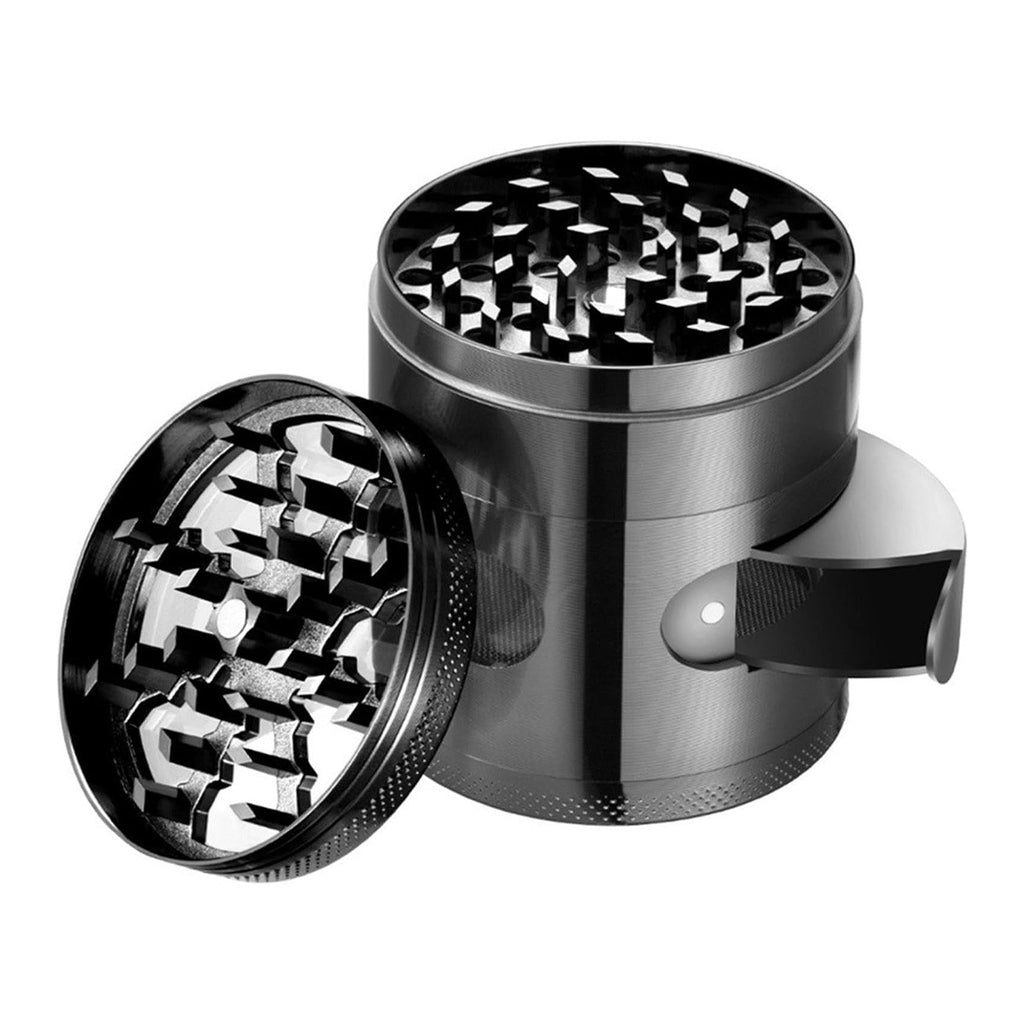 Hot Sale Zinc Alloy 60MM Diameter Four-Layer Manual Herb Grinder with Open Window