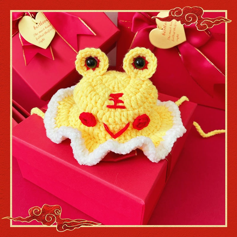 New Year Festive Tiger Head Hats for Cats and Dogs