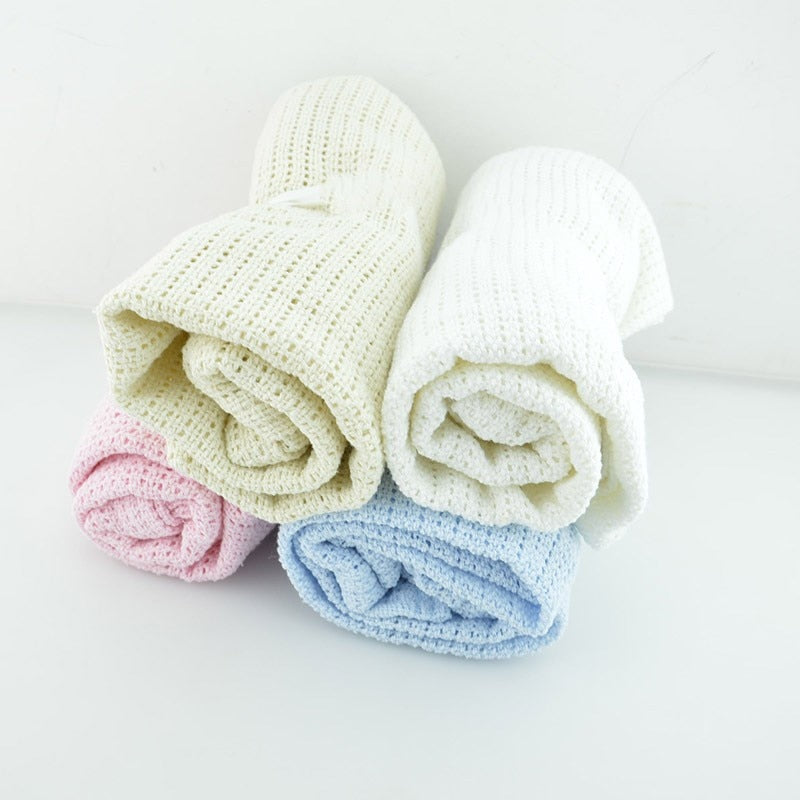 Soft Cotton Cellular Baby Blanket