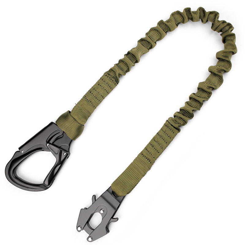 Tactical Bungee Cord - Quick-Release Climbing Buckle, Adjustable Safety Rope with Dual-End Hook for Secure Hanging
