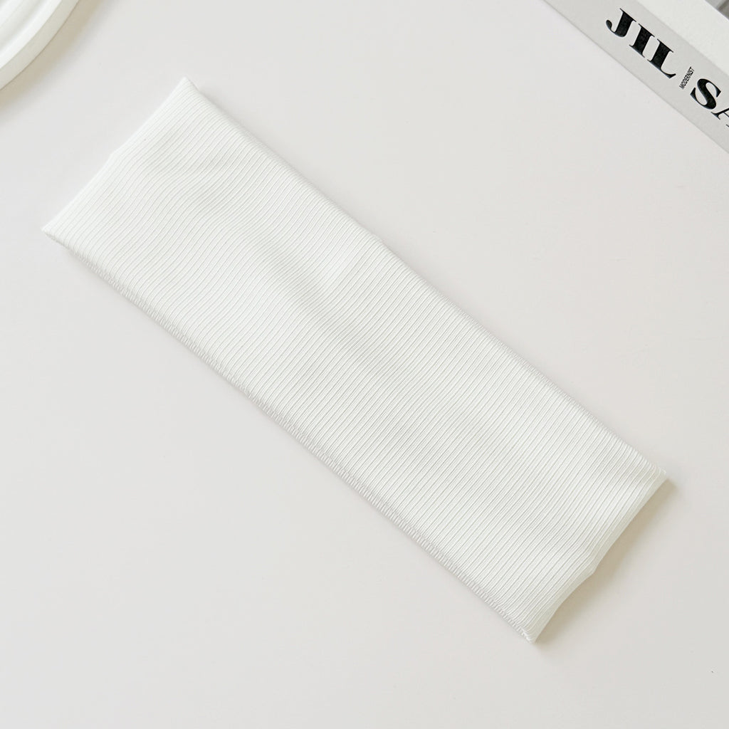 Cotton Elastic Headband Wide Sweat-Absorbent Band, Solid Color, Multi-Functional Headwear