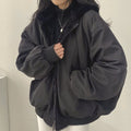 Autumn and winter with thick velvet and double-sided cotton clothing, winter new style cotton jacket, hooded thick cotton jacket