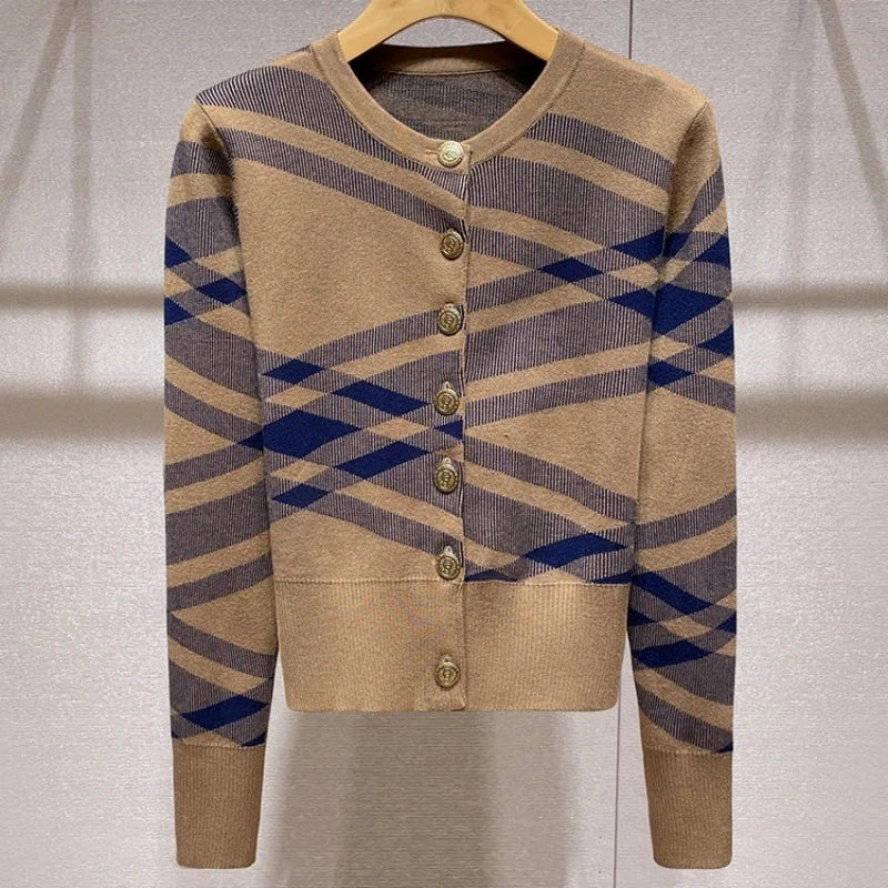 Autumn Winter Knit Long Sleeve Cardigan Sweater For Women Tops Knitwear Coat Ladies Outerwear Clothing