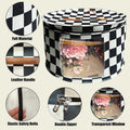 Large Circular Foldable Felt Hat Storage Box with Zipper – Dustproof Travel Cap Organizer, Wardrobe Hat Holder