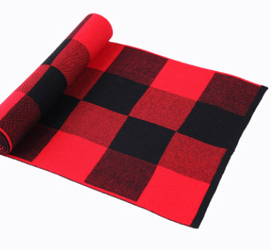 Men's Wool Winter Plaid Scarf and Neck Warmer Set