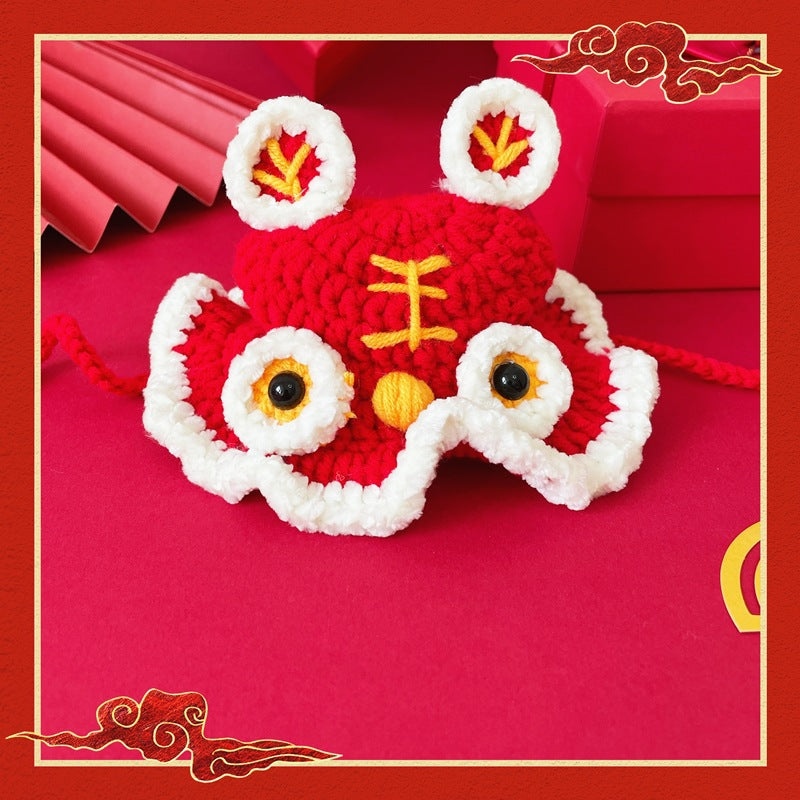 New Year Festive Tiger Head Hats for Cats and Dogs