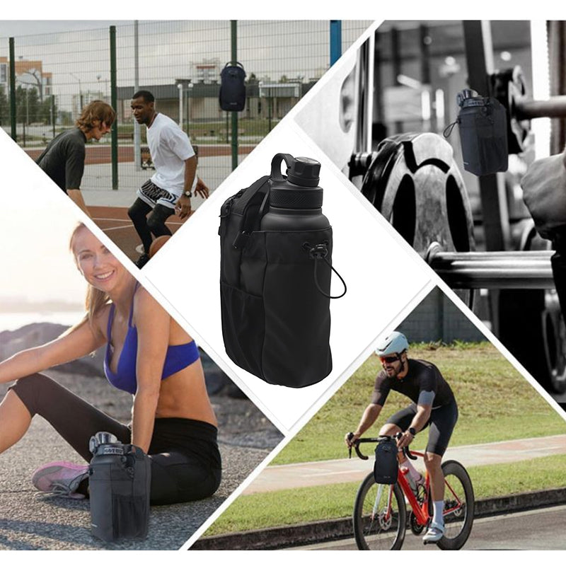 Magnetic Gym Bag with Phone Pocket – Large Capacity Water Bottle Pouch, Portable Workout Accessories Organizer