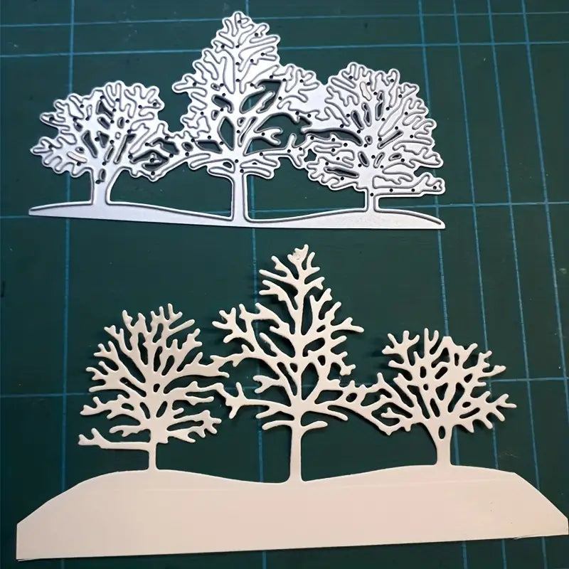 Snow Tree Winter Landscape Metal Cutting Mold Template