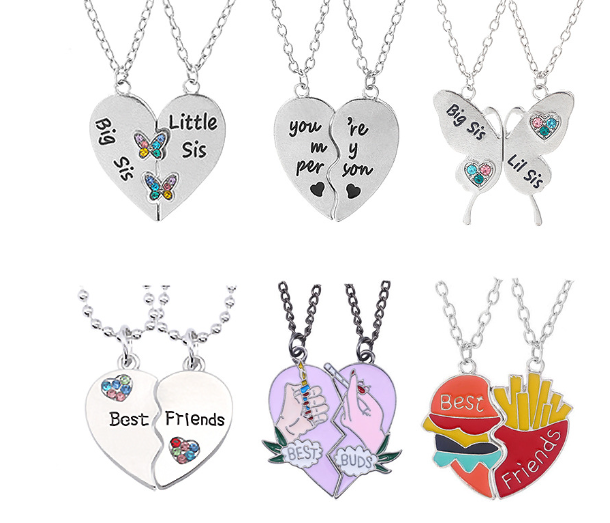 Best Friends Panda Pendant Necklace Set for BFFs