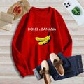 New Women's Fleece Drop Shoulder Letter Sweatshirt