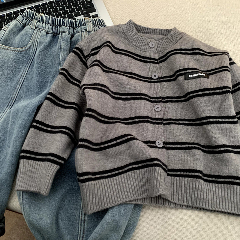 Winter Thick Knitted Jacket for Girls' Winter Clothing