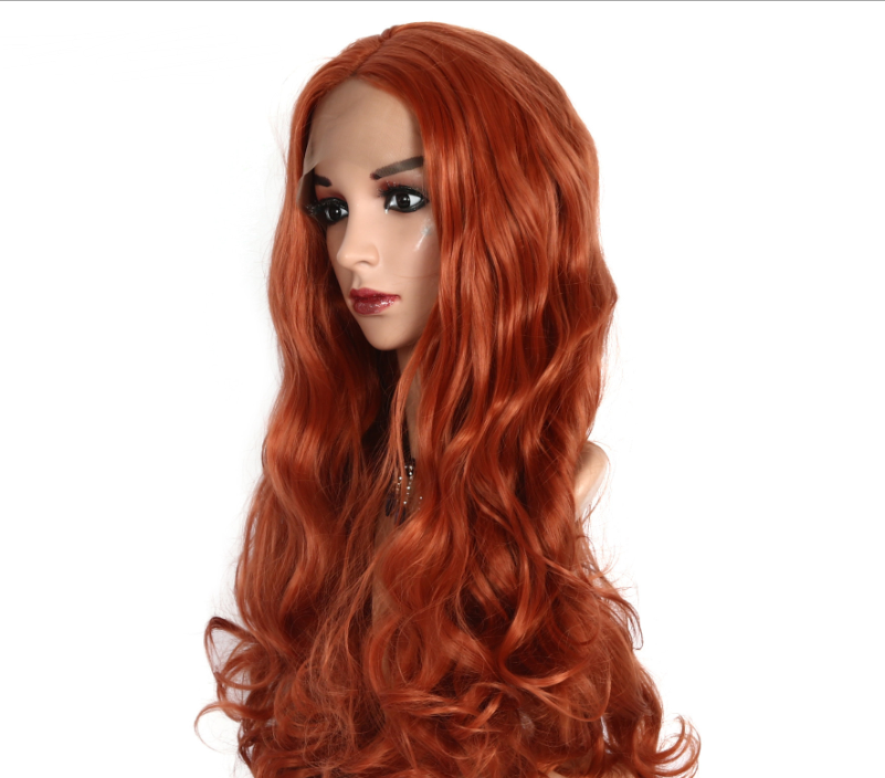 Customizable Body Wig - Long Curly Brown Lace Front