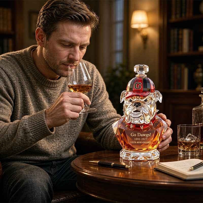 Creative Sculpture Glass Liquor Bottle – Multifunctional Whiskey / Bourbon Decanter for Home Bar, Party, Display & Collection