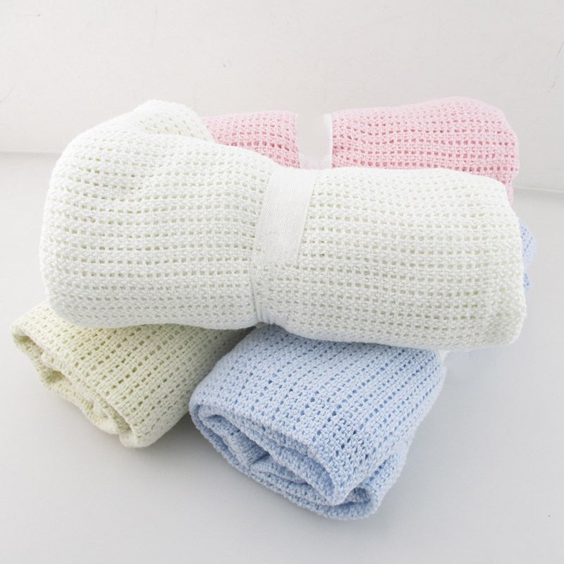 Soft Cotton Cellular Baby Blanket