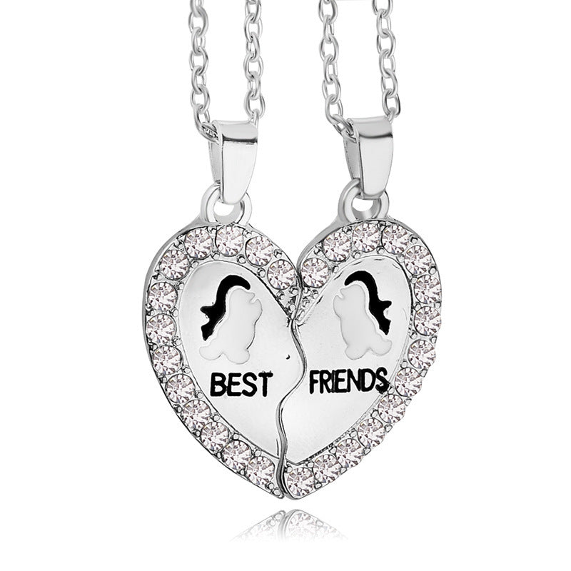 Best Friends Panda Pendant Necklace Set for BFFs