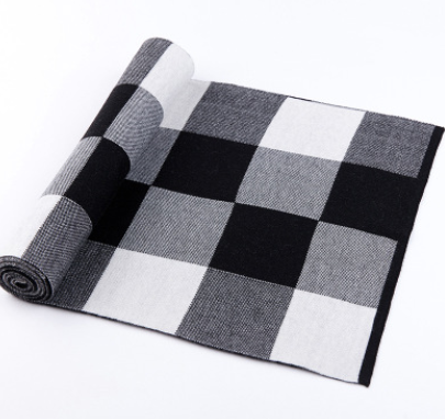 Men's Wool Winter Plaid Scarf and Neck Warmer Set