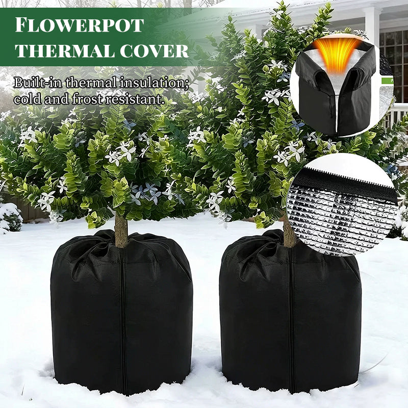 Reusable Oxford Cloth Plant Cover – Windproof Antifreeze Coldproof Tree Root Insulation Bag, Durable Thermal Shield