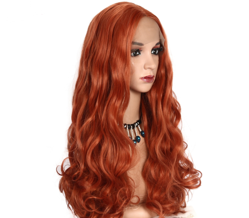 Customizable Body Wig - Long Curly Brown Lace Front