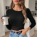 Women's clothing simple and versatile style autumn and winter lace lace lace lace slim fit short sleeved top