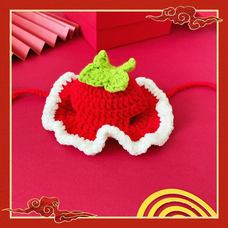 New Year Festive Tiger Head Hats for Cats and Dogs