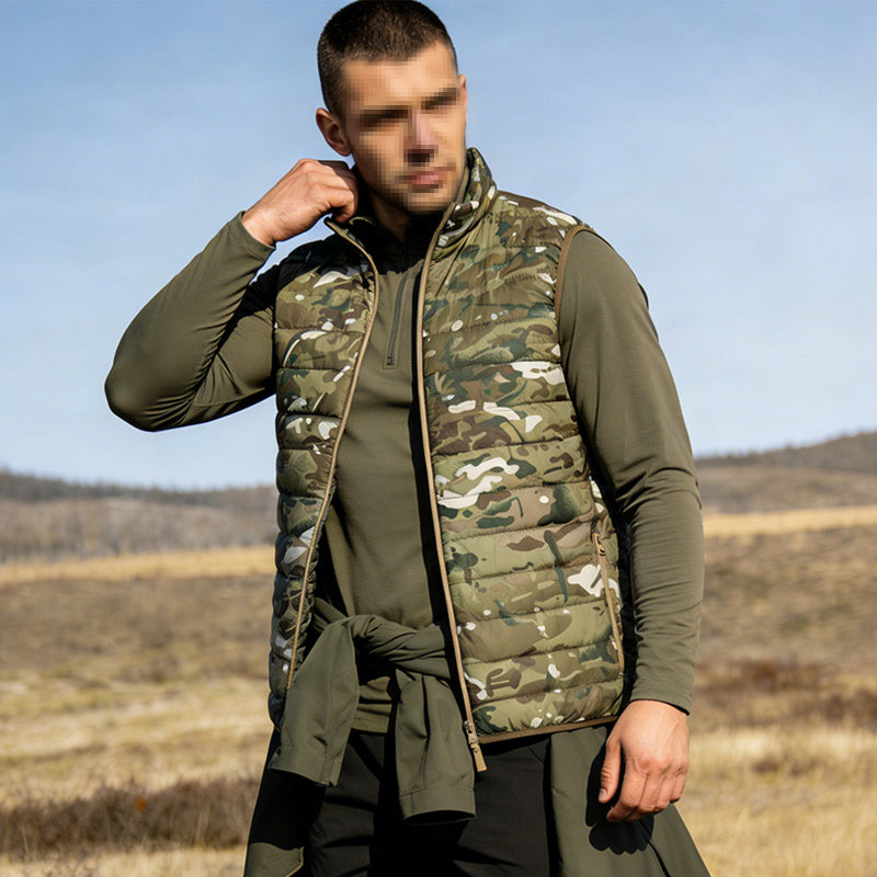 Cold War Era Gorka Anorak Camo Vest - Russian KLMK Pattern Field Jacket, Lightweight Cotton, Sleeveless Combat Smock