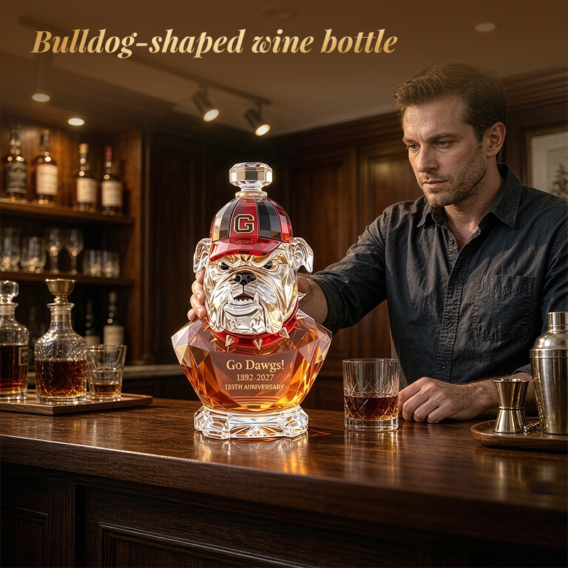 Creative Sculpture Glass Liquor Bottle – Multifunctional Whiskey / Bourbon Decanter for Home Bar, Party, Display & Collection