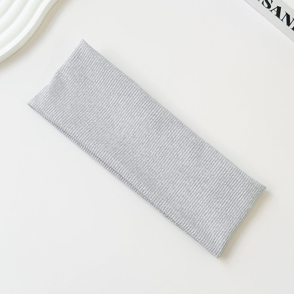 Cotton Elastic Headband Wide Sweat-Absorbent Band, Solid Color, Multi-Functional Headwear