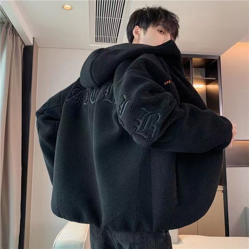 Particle velvet winter clothing with thickened cotton jacket
