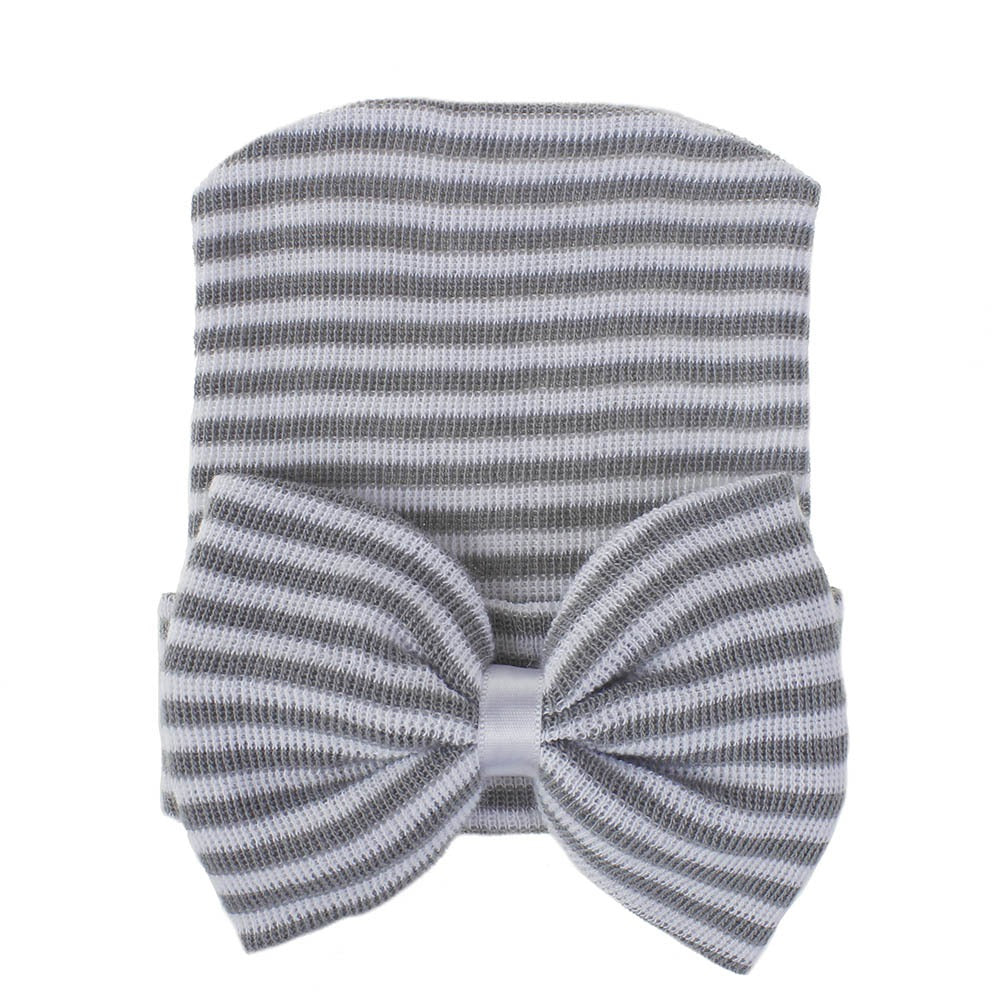 Newborn Big Bow Knit Beanie