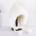 Thick Wool Hat with Cute Ears Cape