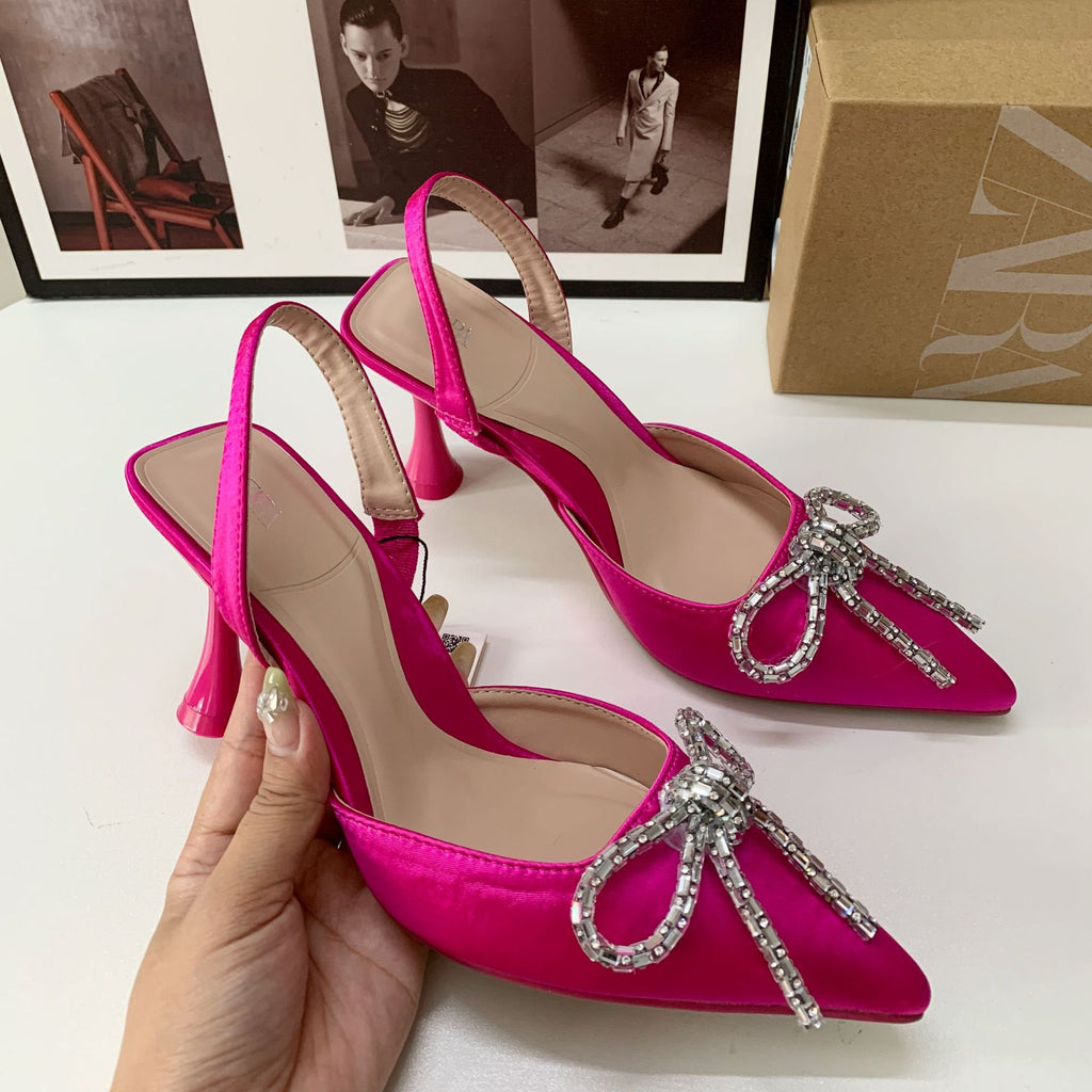 2023 Autumn Women's High Heel Rhinestone Sandals