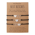 Creative Stainless Steel Love Woven Bracelet for Best Bitch