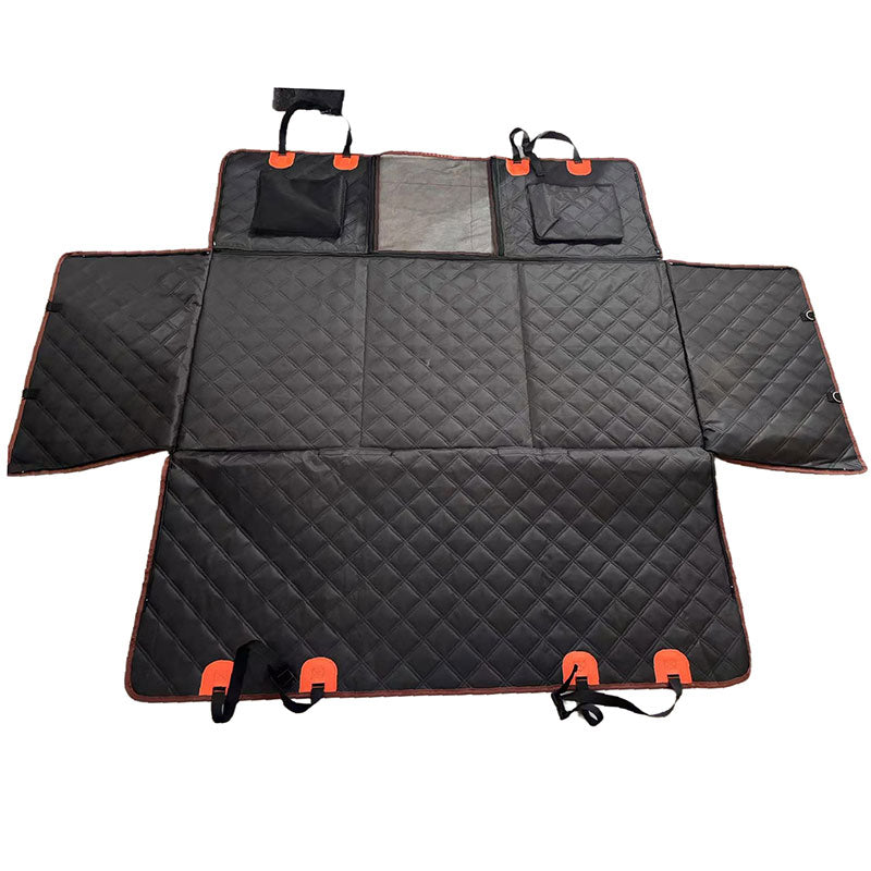 Dog Car Hammock Seat Cover, Waterproof 600D Oxford Fabric Pet Seat Protector for Back Seat, Scratch Proof & Anti-Slip