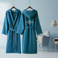 Cotton Bathrobe for Couples - Light Gray Hotel Style