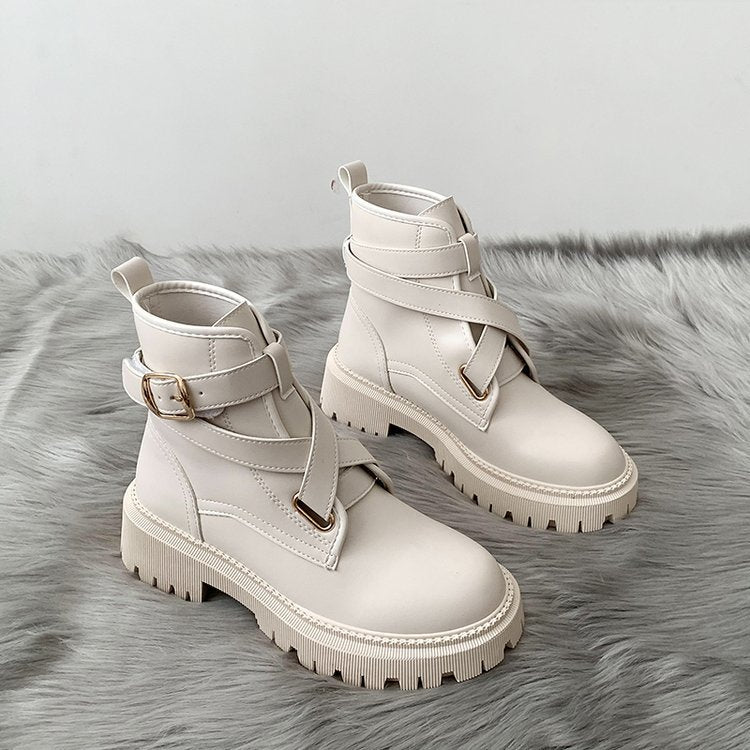 Women's Casual Thick-Soled Short Heightened Boots