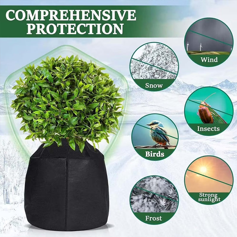 Reusable Oxford Cloth Plant Cover – Windproof Antifreeze Coldproof Tree Root Insulation Bag, Durable Thermal Shield