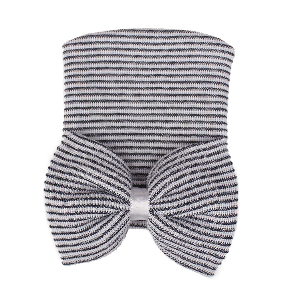Newborn Big Bow Knit Beanie