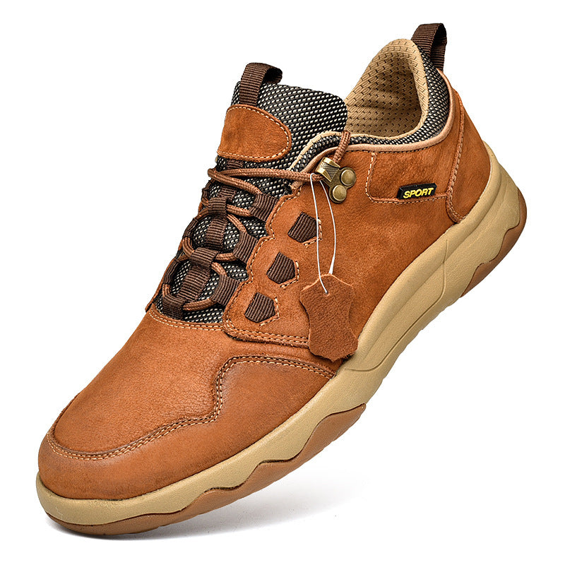 Casual Leather Hiking Shoes for Travel and Durability