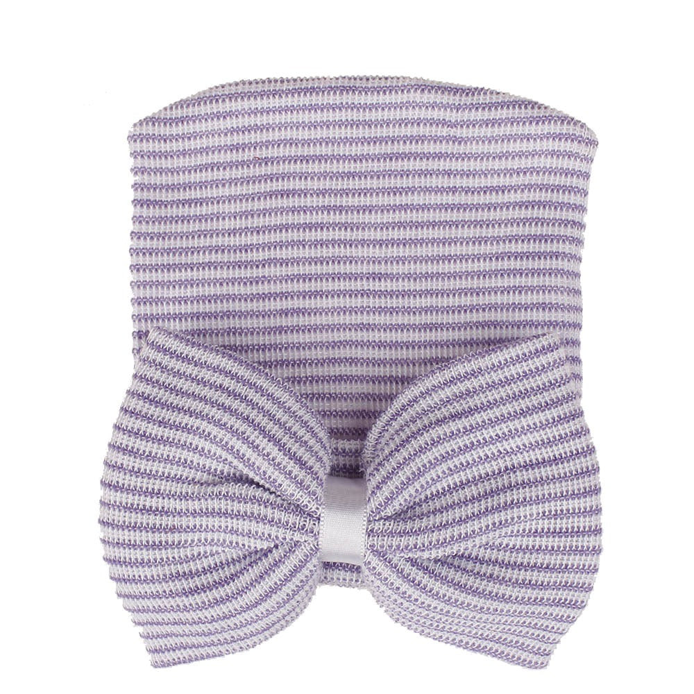 Newborn Big Bow Knit Beanie